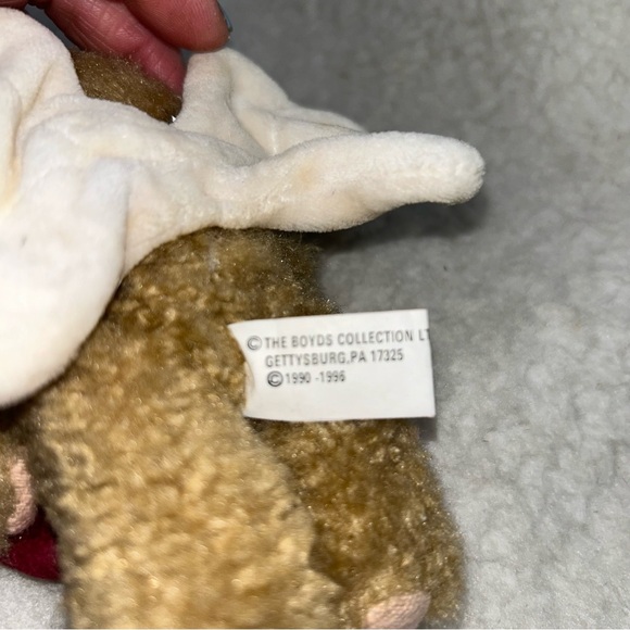Boyd's Bear bearwear ornament plush 5" holding out red heart 90's vintage - Picture 7 of 9